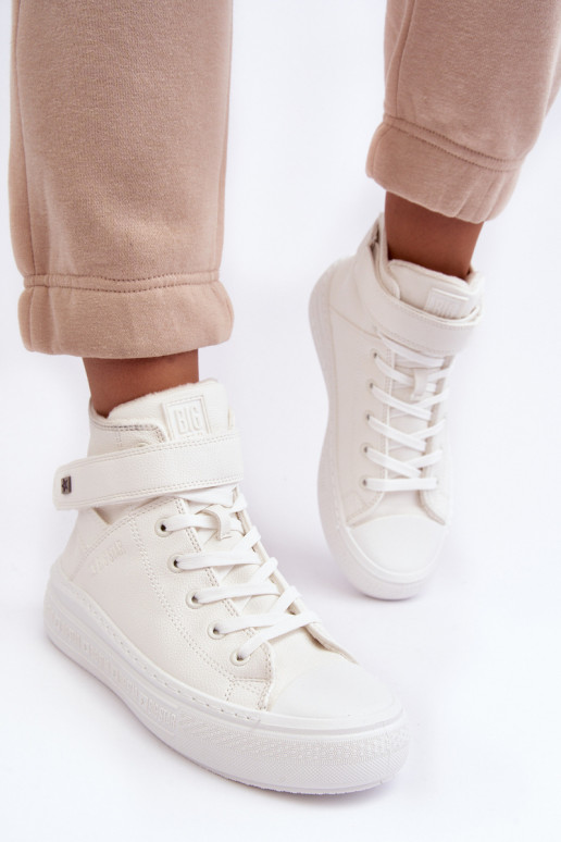 Scarpe per il tempo libero riscaldate con plateau Big Star colore bianco MM274006