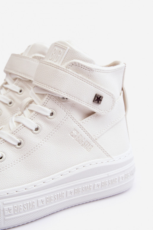 Scarpe per il tempo libero riscaldate con plateau Big Star colore bianco MM274006