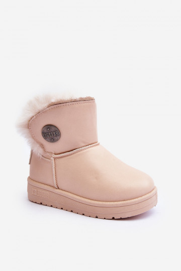 Doposci per bambini riscaldati con pelliccia all'interno beige Big Star MM374084