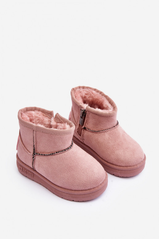 Doposci per bambini riscaldati con cerniere rosa Big Star MM374101