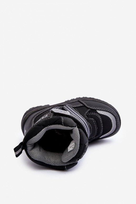 Doposci riscaldati per bambini con chiusure adesive nere Big Star MM374129