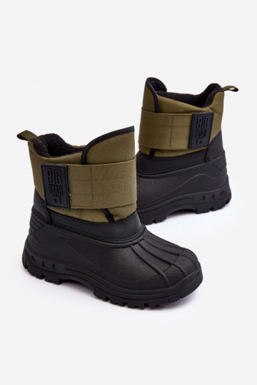 Doposci per bambini con chiusure adesive riscaldate kaki Big Star MM374123 2
