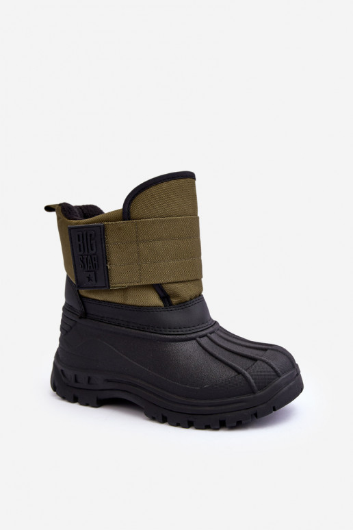 Doposci per bambini con chiusure adesive riscaldate kaki Big Star MM374123