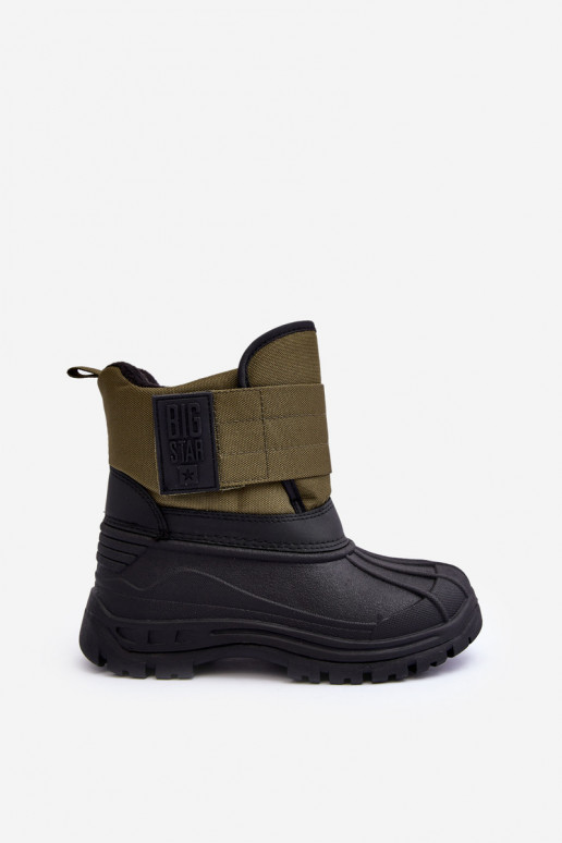 Doposci per bambini con chiusure adesive riscaldate kaki Big Star MM374123