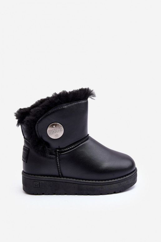 Doposci per bambini riscaldati con pelliccia all'interno colore nero Big Star MM374082