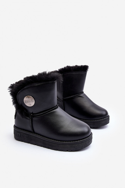 Doposci per bambini riscaldati con pelliccia all'interno colore nero Big Star MM374082