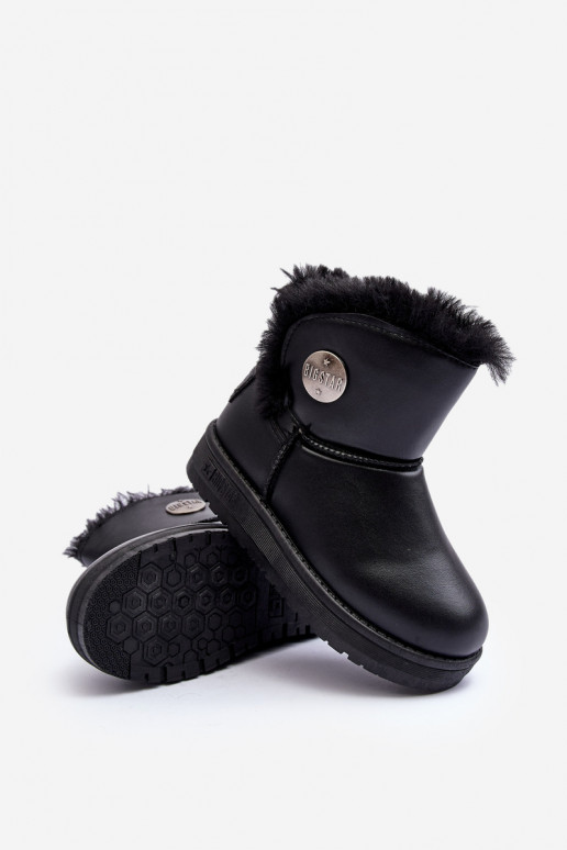 Doposci per bambini riscaldati con pelliccia all'interno colore nero Big Star MM374082