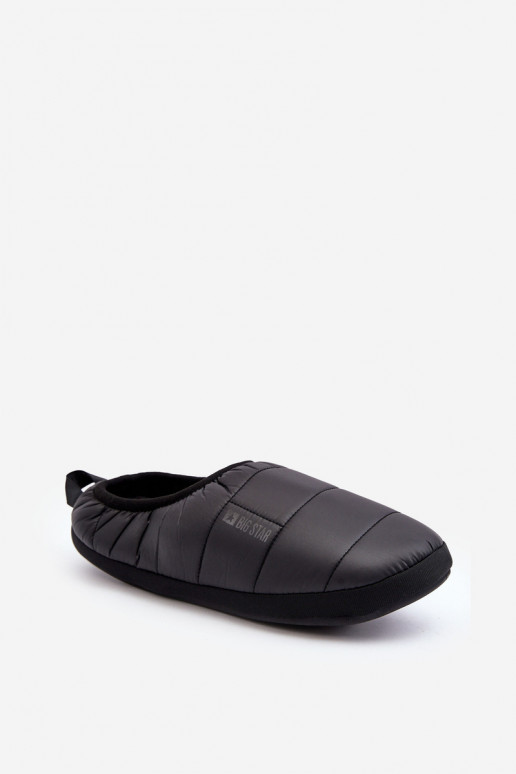 Pantofole da riscaldamento di un modello resistente, Big Star nero KK174363
