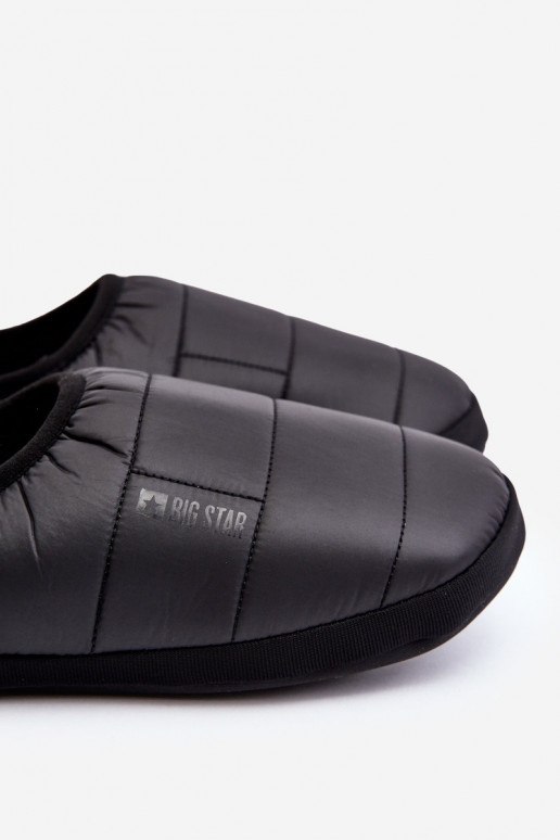Pantofole da riscaldamento di un modello resistente, Big Star nero KK174363