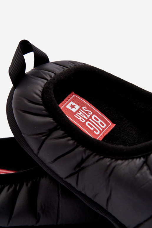 Pantofole da riscaldamento di un modello resistente, Big Star nero KK174363