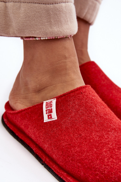 Pantofole modello classico Big Star KK276012 rosse