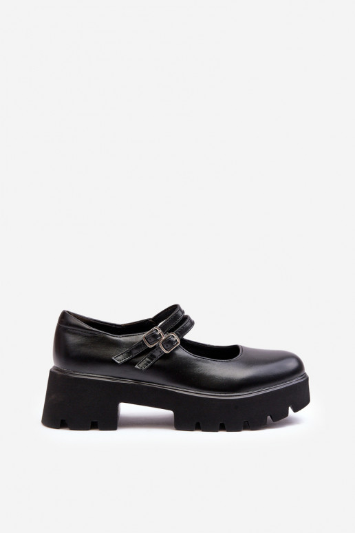 Scarpe Saviwa nere con tacco basso