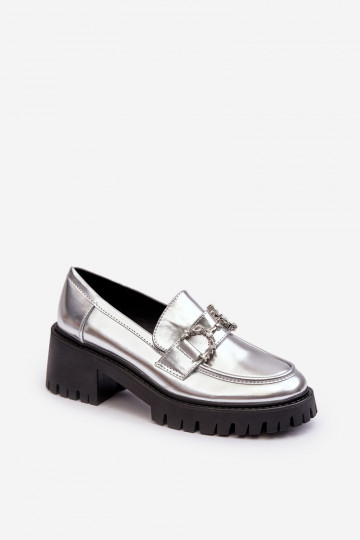 scarpe con tacco largo in colore argento Lemmitty