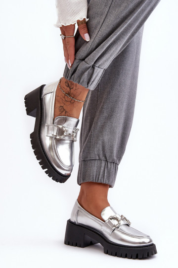 scarpe con tacco largo in colore argento Lemmitty 2