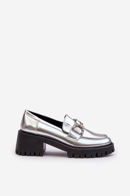 scarpe con tacco largo in colore argento Lemmitty