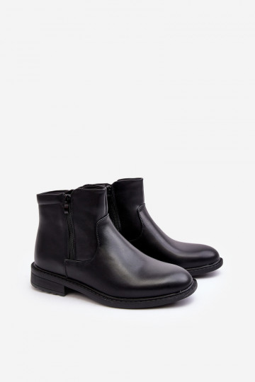 Stivali con cerniere in colore nero Brosta