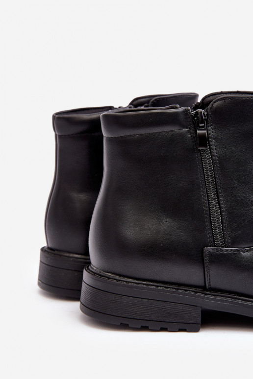 Stivali con cerniere in colore nero Brosta