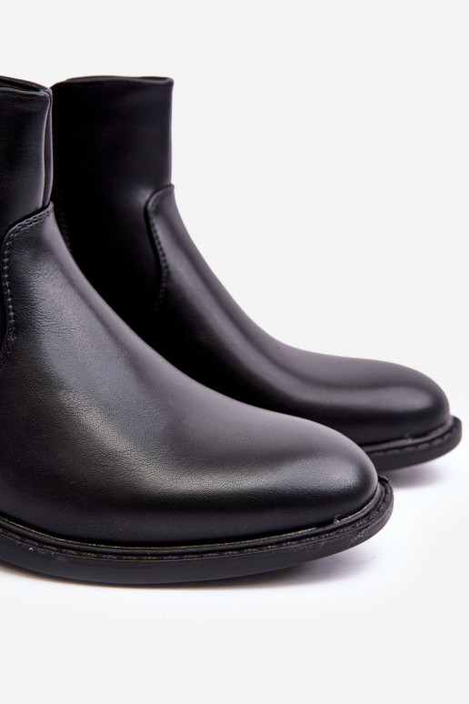 Stivali con cerniere in colore nero Brosta