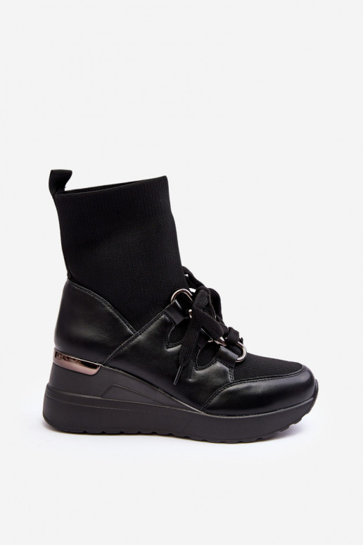 Stivali con suola a calzino in colore nero Helladina