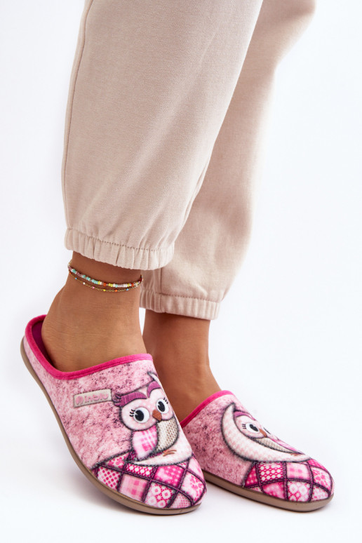 Pantofole fatte in casa Pantofole Sowa Inblu GF000018 colore rosa