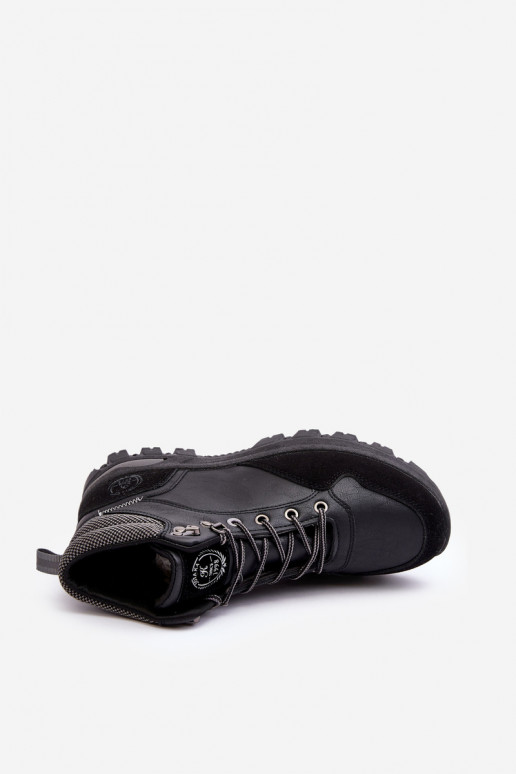 Scarponi da trekking stivali con lacci in colore nero Salomene