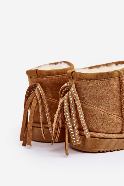 Caldi stivali invernali per bambini con frange in colore marrone Mikyla Caldi stivali invernali per bambini con frange in colore marrone Mikyla