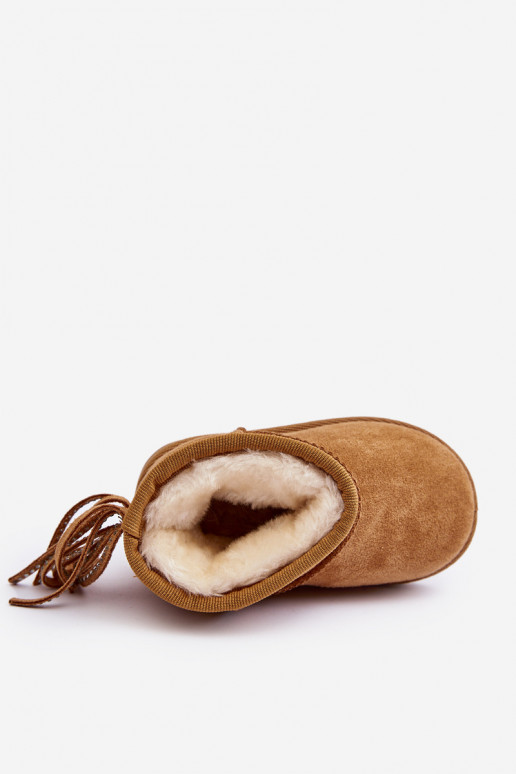 Caldi stivali invernali per bambini con frange in colore marrone Mikyla Caldi stivali invernali per bambini con frange in colore marrone Mikyla