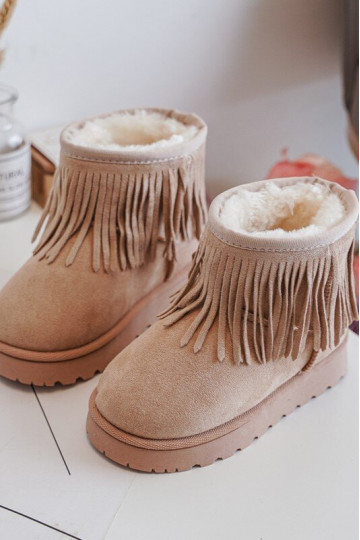 stivali da neve riscaldati per bambini i Frędzlami beige Nimia 2