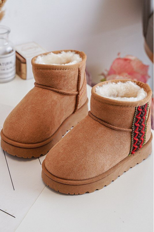 stivali da neve Stivali per bambini colore marrone riscaldato Leonora
