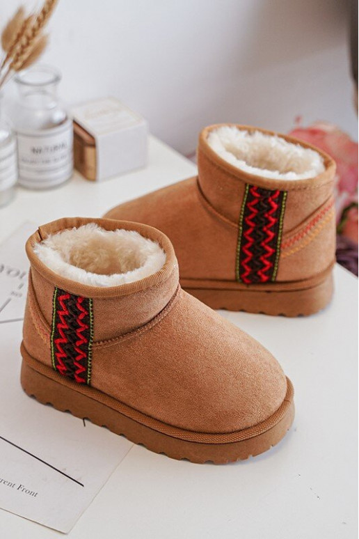stivali da neve Stivali per bambini colore marrone riscaldato Leonora