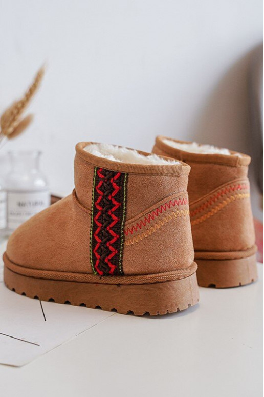 stivali da neve Stivali per bambini colore marrone riscaldato Leonora stivali da neve Stivali per bambini colore marrone riscaldato Leonora