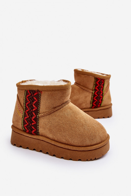 stivali da neve Stivali per bambini colore marrone riscaldato Leonora stivali da neve Stivali per bambini colore marrone riscaldato Leonora