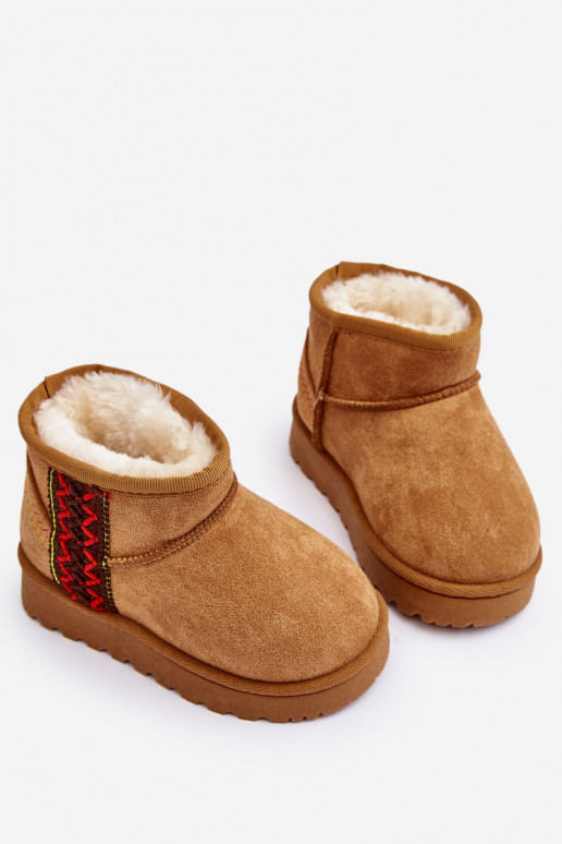 stivali da neve Stivali per bambini colore marrone riscaldato Leonora