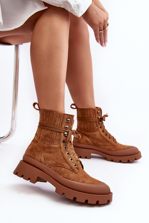 Stivaletti con lacci marroni Gordts Stivaletti con lacci marroni Gordts