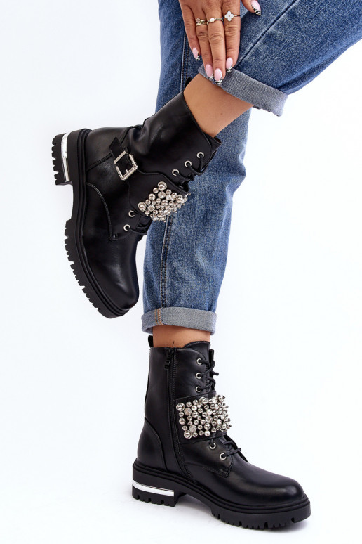 stivali riscaldati Decorati colore nero Lennen stivali riscaldati Decorati colore nero Lennen