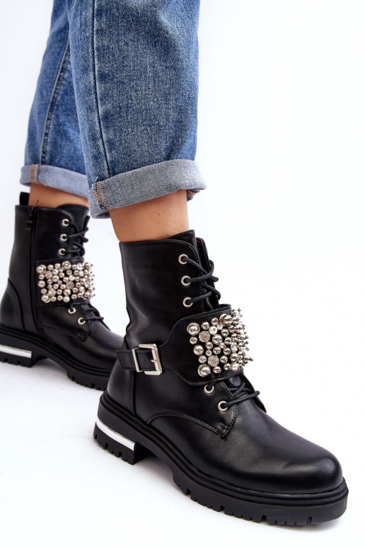 stivali riscaldati Decorati colore nero Lennen stivali riscaldati Decorati colore nero Lennen