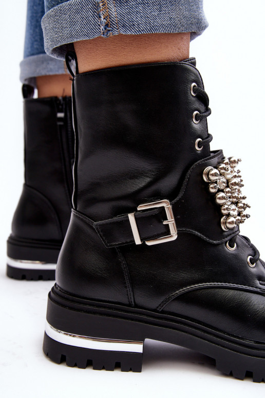 stivali riscaldati Decorati colore nero Lennen stivali riscaldati Decorati colore nero Lennen