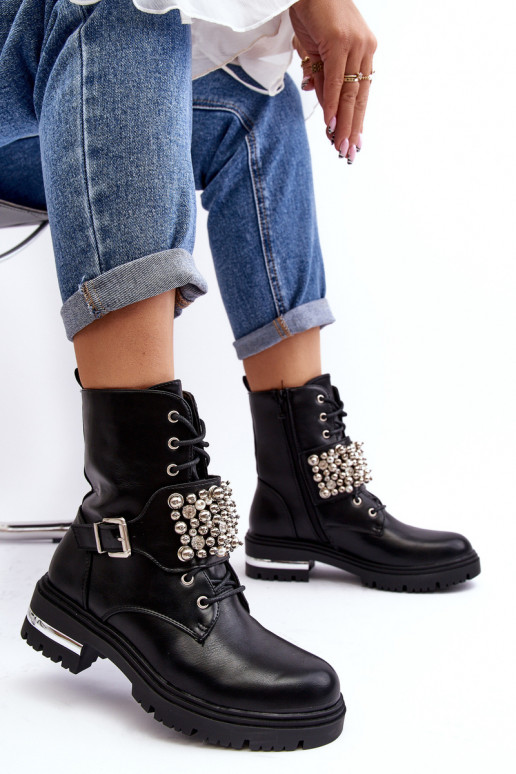 stivali riscaldati Decorati colore nero Lennen stivali riscaldati Decorati colore nero Lennen