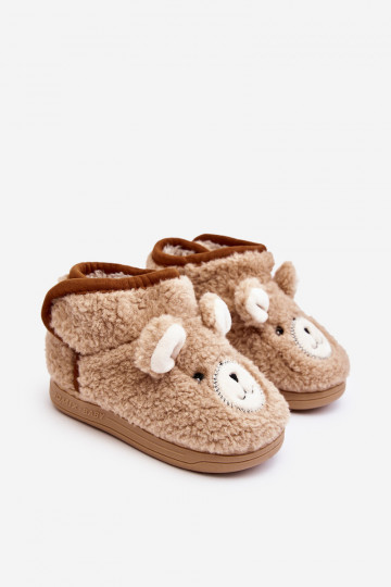 Pantofole per bambini beige caldo Eberra