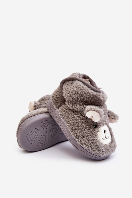 Pantofole per bambini colore grigio Eberra