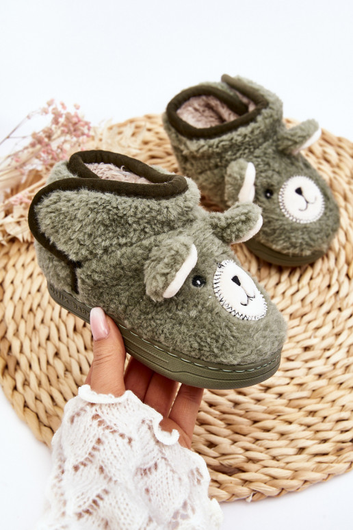 Pantofole per bambini colore verde Eberra