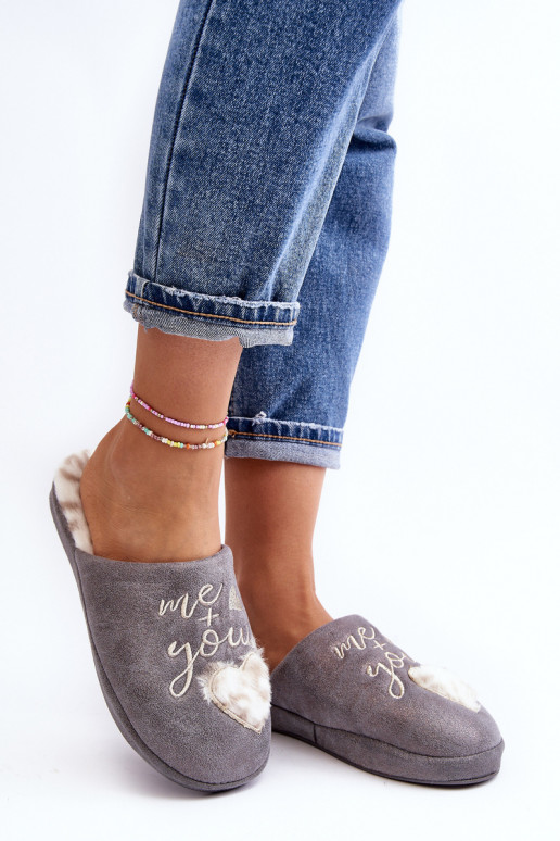 con lucentezza Pantofole grigie Geraja con lucentezza Pantofole grigie Geraja