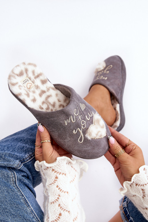 con lucentezza Pantofole grigie Geraja con lucentezza Pantofole grigie Geraja