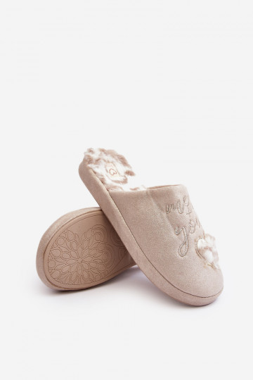 con lucentezza Pantofole beige Geraja