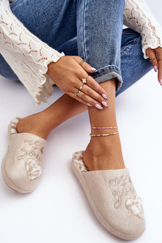 con lucentezza Pantofole beige Geraja con lucentezza Pantofole beige Geraja