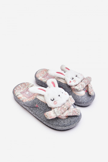 Pantofole per bambini con suola massiccia in colore grigio Dasca