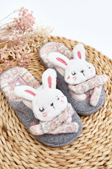 Pantofole per bambini con suola massiccia in colore grigio Dasca 2
