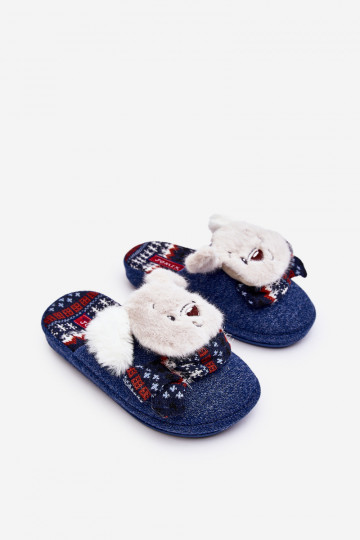 Pantofole per bambini colore blu scuro Dasca