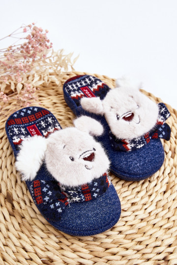 Pantofole per bambini colore blu scuro Dasca 2