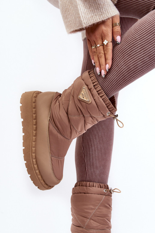 doposci con una suola massiccia Lureta beige